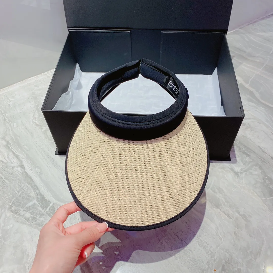 P70 Gucci hollow sun hat, headband, made of papyrus