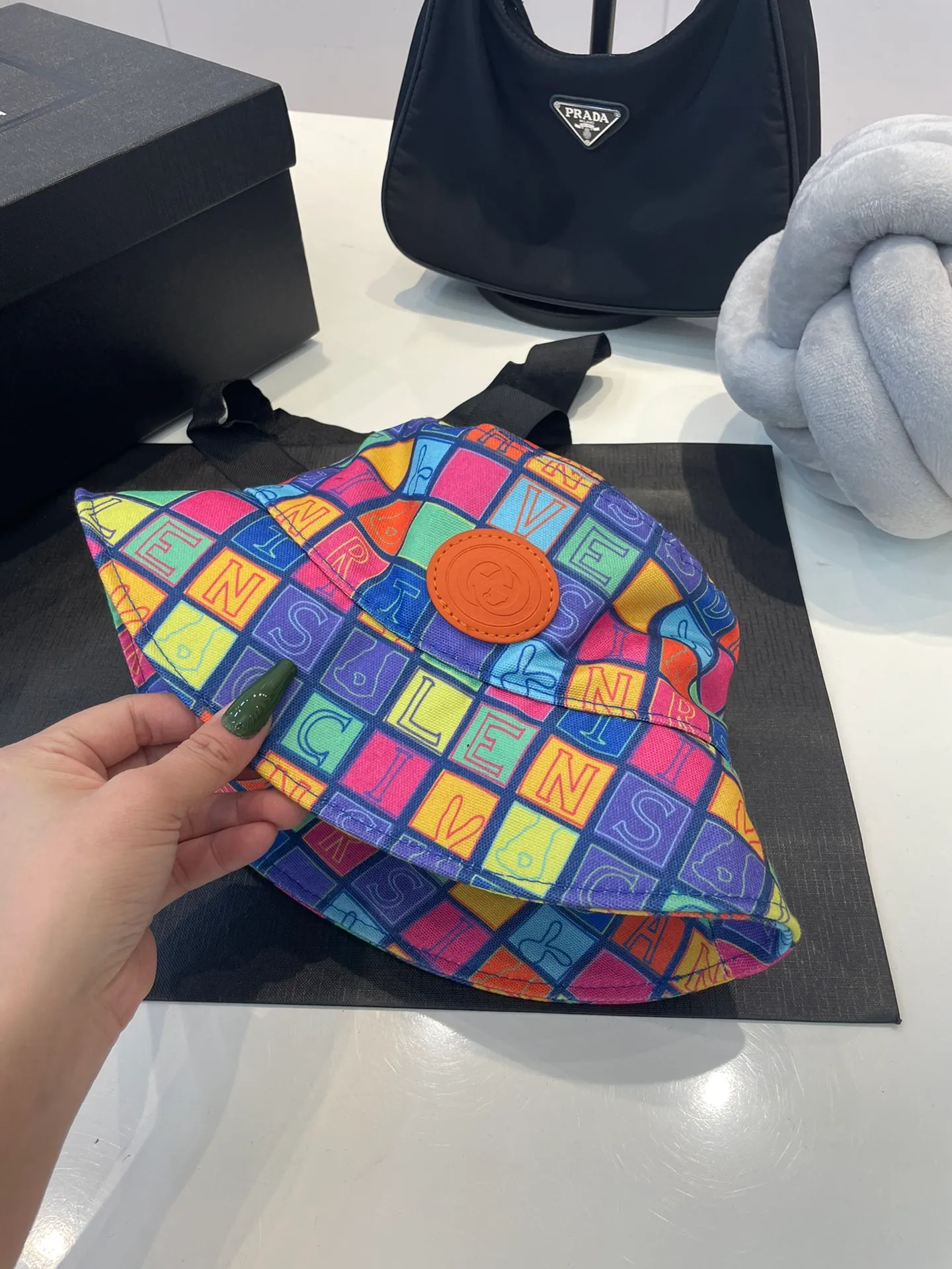 P70 Gucci 2023 spring and summer fisherman hat with positioning pattern GG fabric, head circumference 57cm