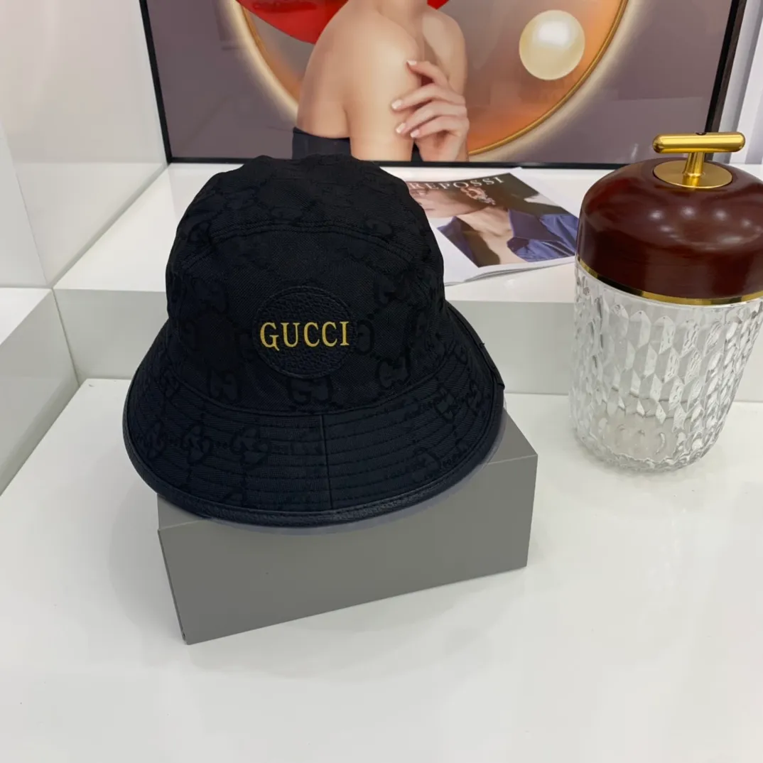 P80 counter synchronization GUCCI super popular fisherman hat, stylish and versatile, practical ~ GG presbyopic design, classic style will last forever, never tire of it, new colors and new technology, laser-like fabrics, high-end colors that will warm you🙅‍♂ High style matching items!