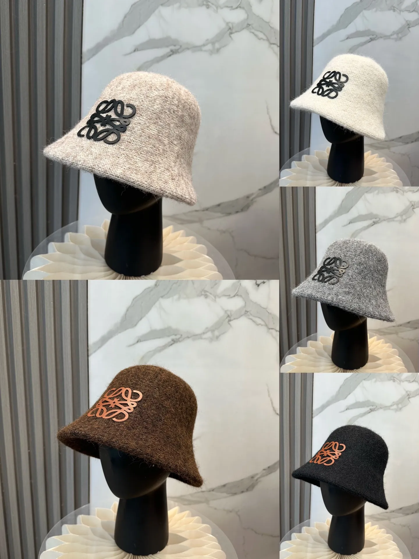 P66 💛Luo Yiwei's new autumn and winter style wool cashmere bucket hat, 🔆temperament goddess style ~ a must-have for going out on the street