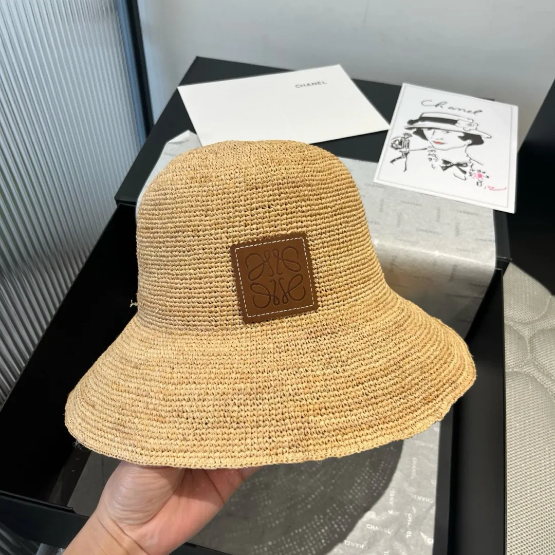 💰180¥ LOEWE's new raffia straw hat, pure hand hook straw hat, foldable, a must-have item for travel, head circumference 57cm
