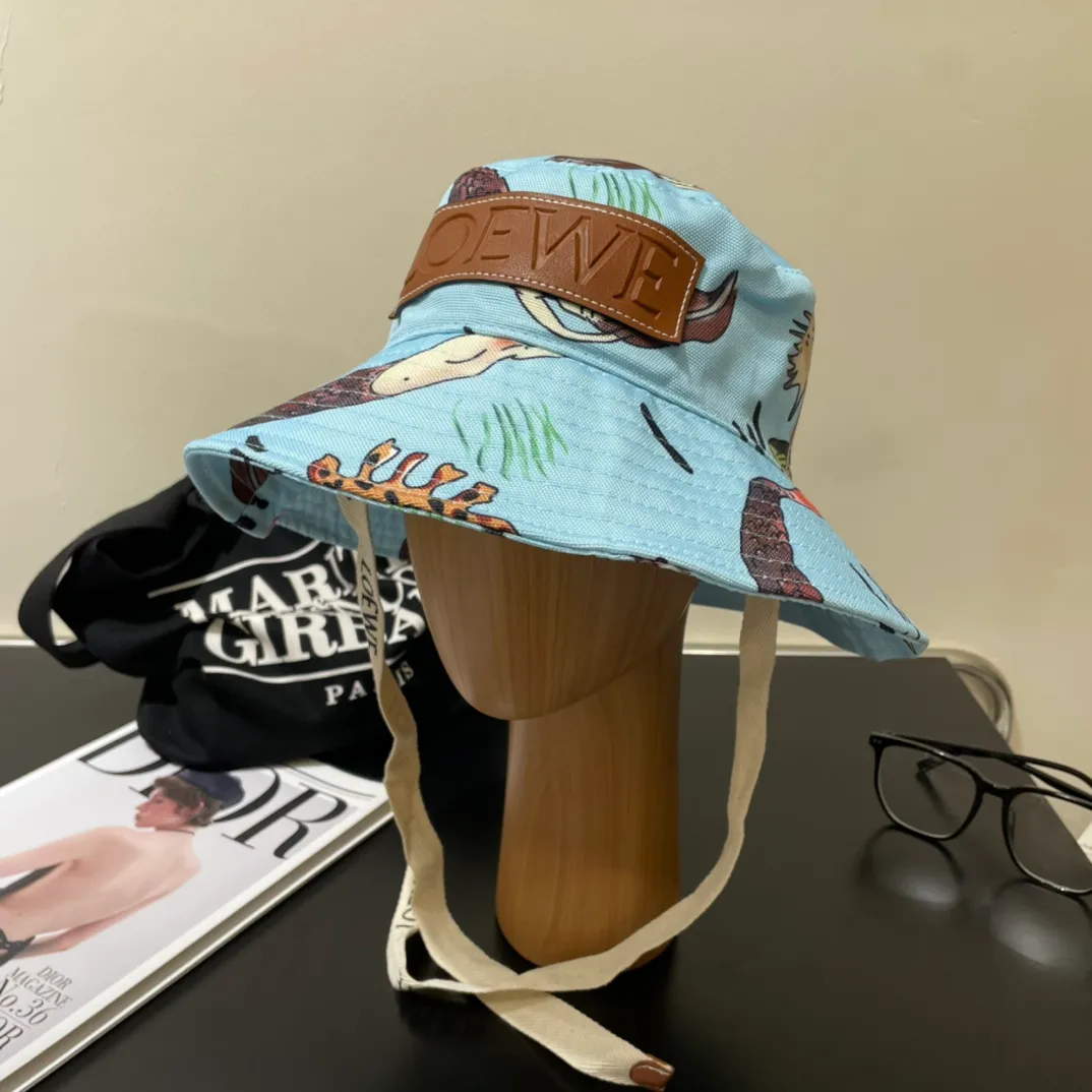 P76 Lowewe🌸 Japanese purchasing agent Yu Shuxin's same style fisherman hat Luojia basin hat water lily mermaid star Wang Yibo sunshade beach hat
