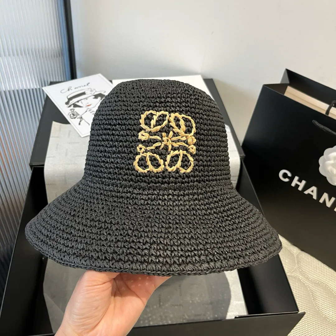 💰100¥ ＬＯＥＷＥLOEWE's new straw hat, hand-crocheted straw hat, foldable, easy to carry, head circumference 57cm