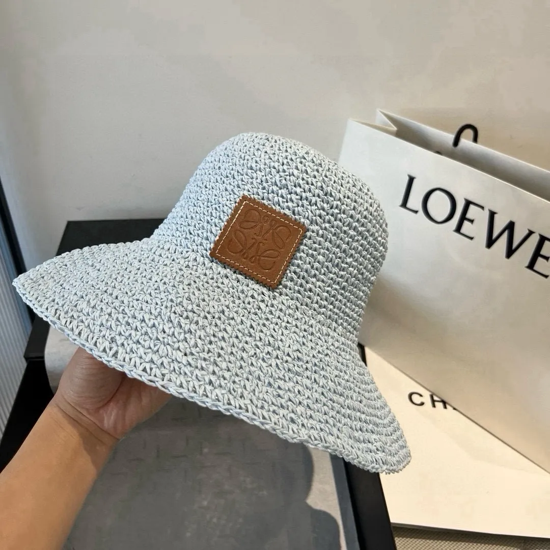 💰140¥ Loewe new straw hat, sunshade beach hat, head circumference 57cm