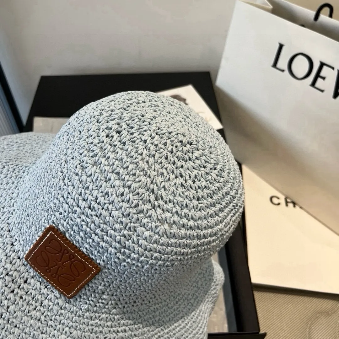 💰140¥ Loewe new straw hat, sunshade beach hat, head circumference 57cm