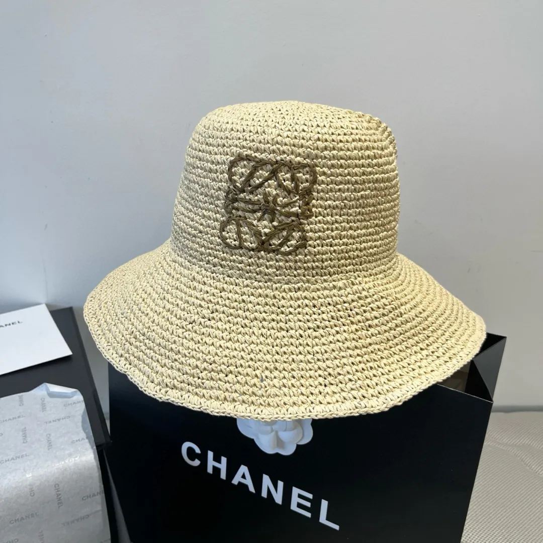 💰100¥ ＬＯＥＷＥLOEWE's new straw hat, hand-crocheted straw hat, foldable, easy to carry, head circumference 57cm