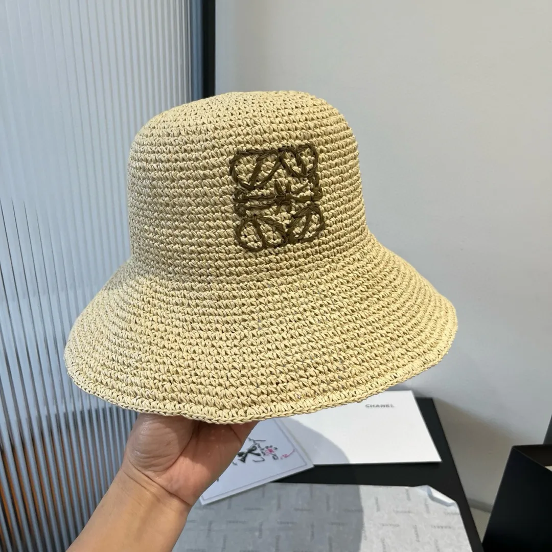 💰100¥ ＬＯＥＷＥLOEWE's new straw hat, hand-crocheted straw hat, foldable, easy to carry, head circumference 57cm