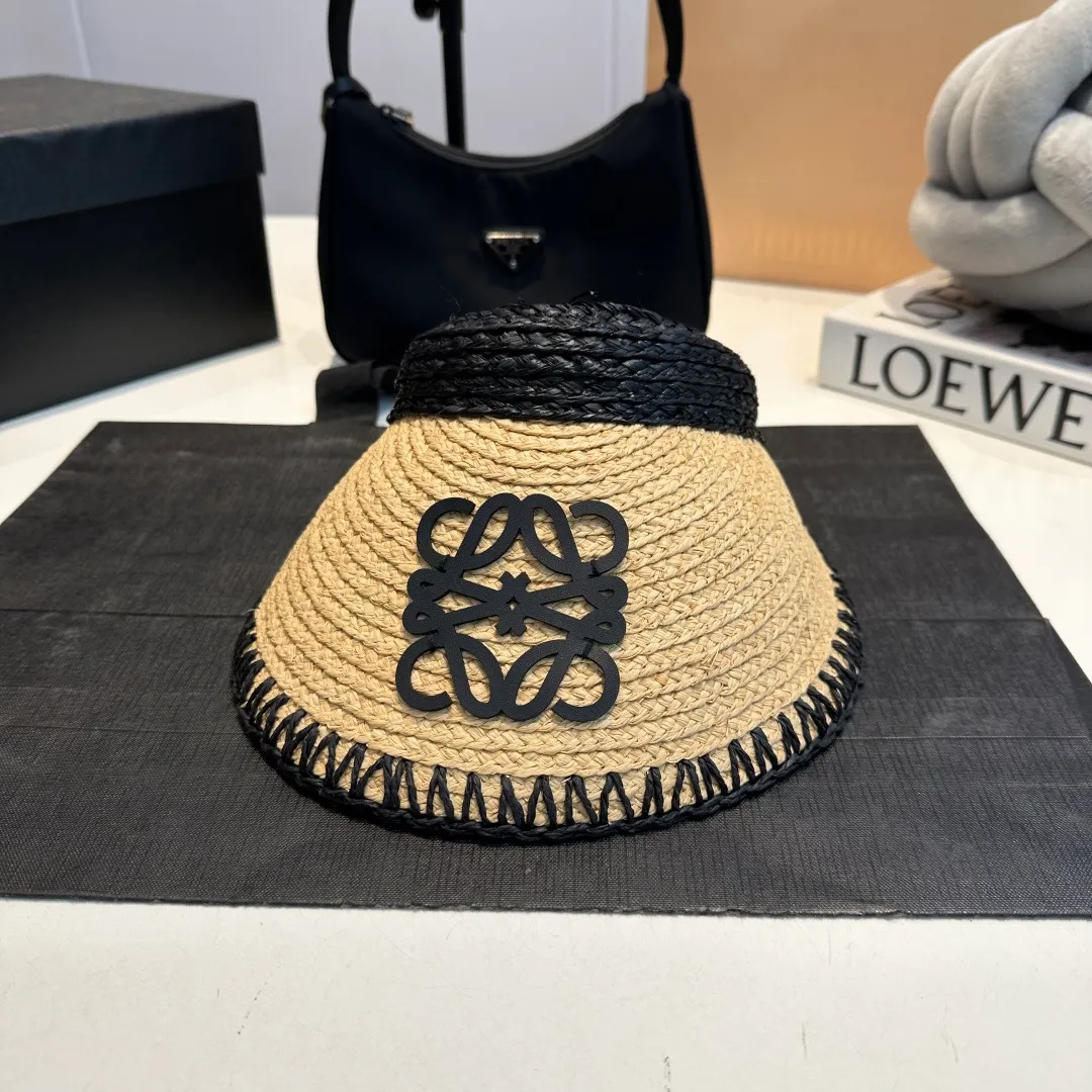 P70 LOEWE empty top hat👏High quality raffia empty top hat❤️Simple and elegant, shipped by big brands