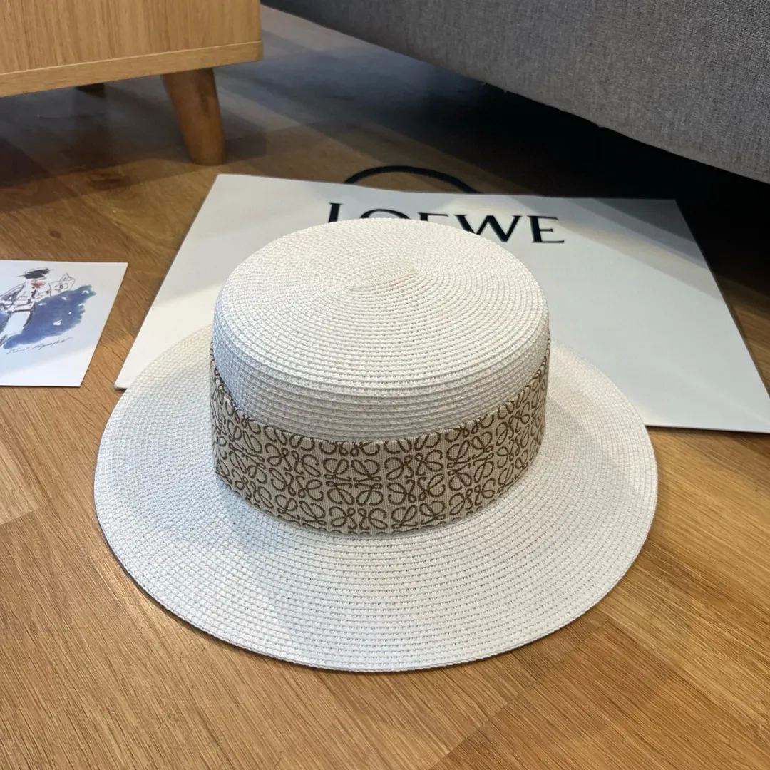 💰100¥ ＬＯＥＷＥ Loewe’s new flat-top straw hat, top hat, head circumference 57cm