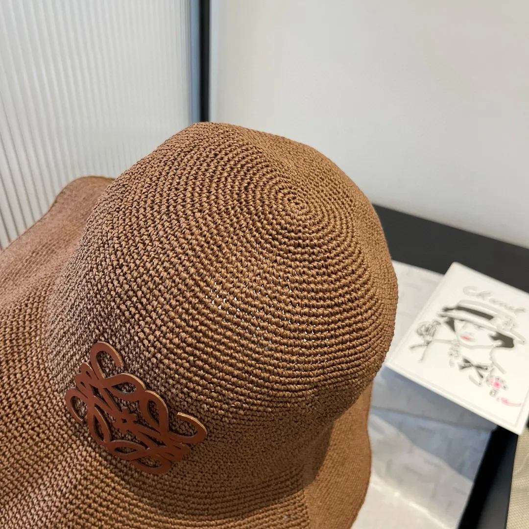 💰120¥ ＬＯＥＷＥLOEWE's new straw hat, hand-crocheted straw hat, foldable, easy to carry, head circumference 57cm