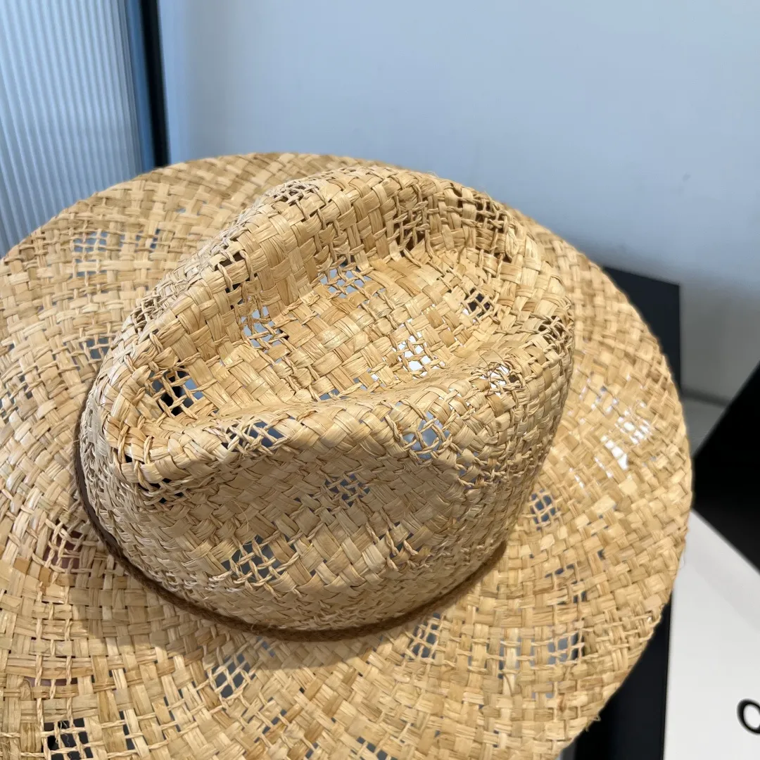 💰140¥ LOEWE's new raffia hat, natural grass, light and windproof rope, head circumference 57cm