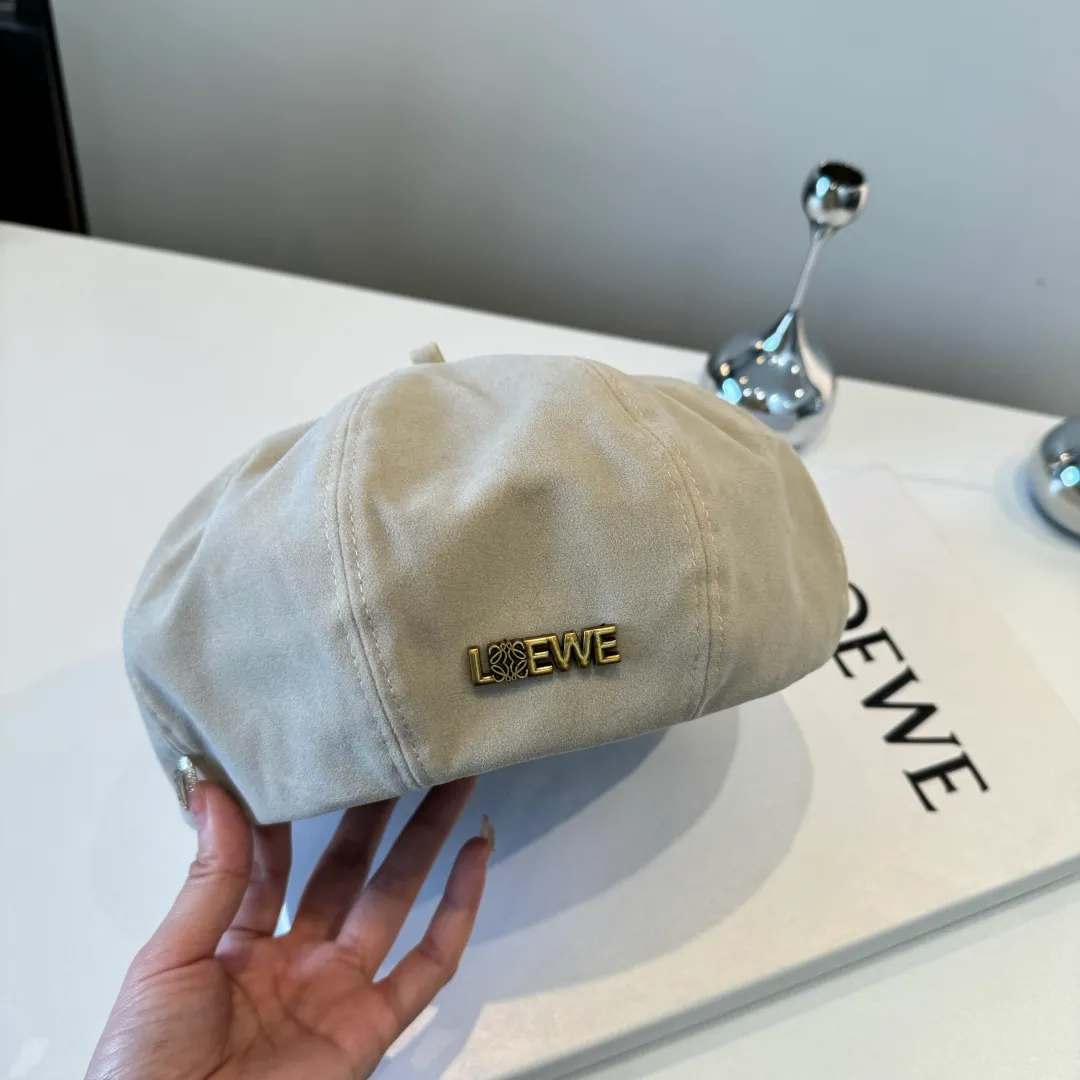 💰100¥ Loewe's new corduroy beret, painter's hat, head circumference 57cm