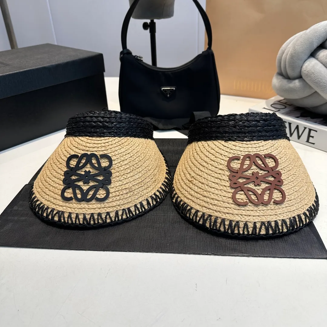 P70 LOEWE empty top hat👏High quality raffia empty top hat❤️Simple and elegant, shipped by big brands
