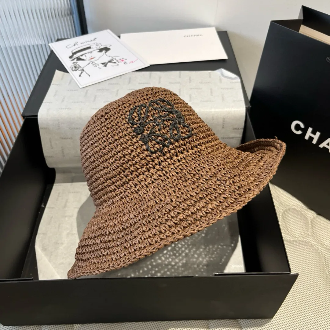 💰100¥ ＬＯＥＷＥLOEWE's new straw hat, hand-crocheted straw hat, foldable, easy to carry, head circumference 57cm