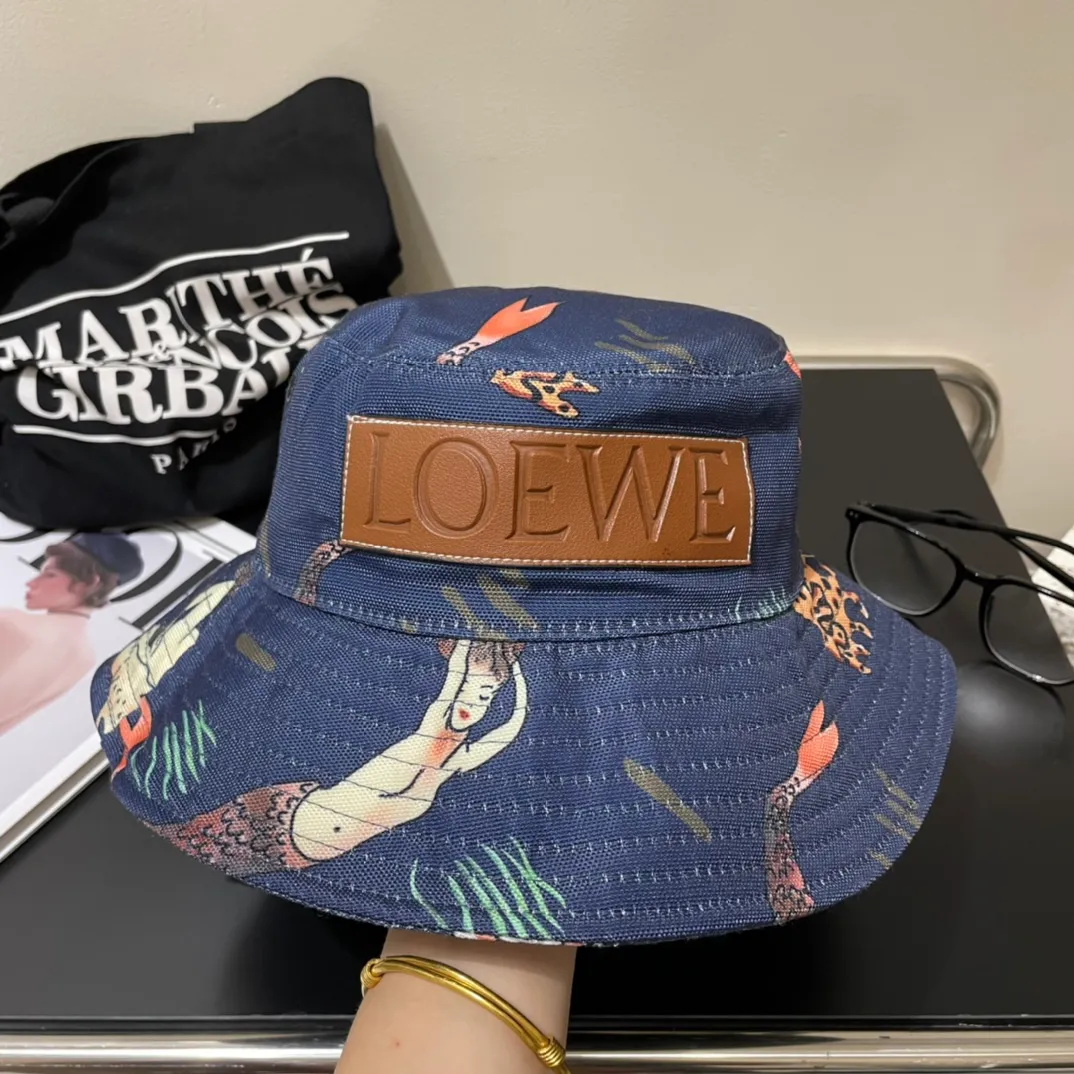 P76 Lowewe🌸 Japanese purchasing agent Yu Shuxin's same style fisherman hat Luojia basin hat water lily mermaid star Wang Yibo sunshade beach hat