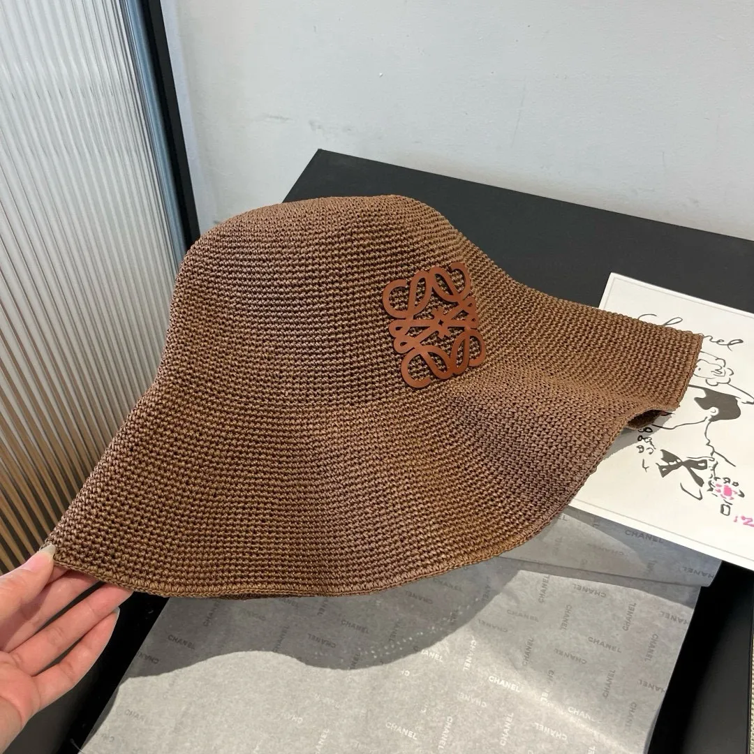 💰110¥ ＬＯＥＷＥLOEWE's new straw hat, hand-crocheted straw hat, foldable, easy to carry, head circumference 57cm