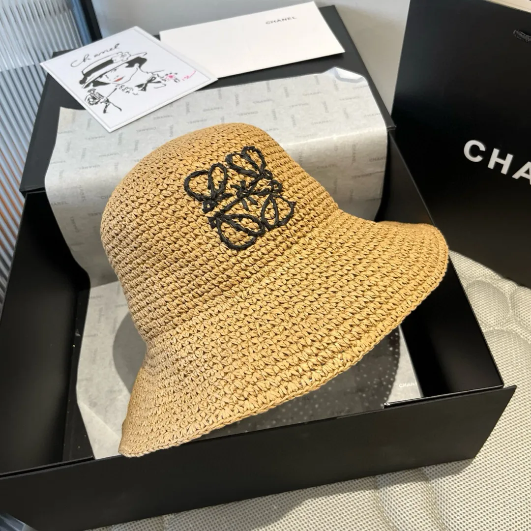 💰100¥ ＬＯＥＷＥLOEWE's new straw hat, hand-crocheted straw hat, foldable, easy to carry, head circumference 57cm