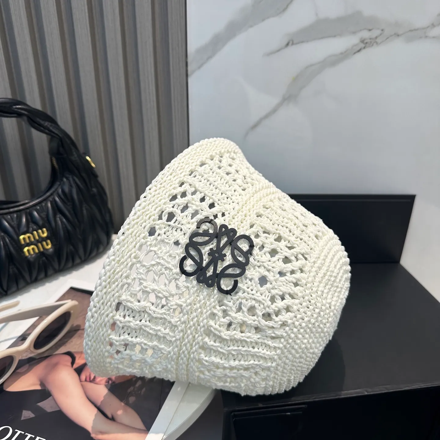 P70 LOEWE summer fisherman hat for women 2025 without makeup Internet celebrity versatile bucket hat sun protection face covering fashion basin hat