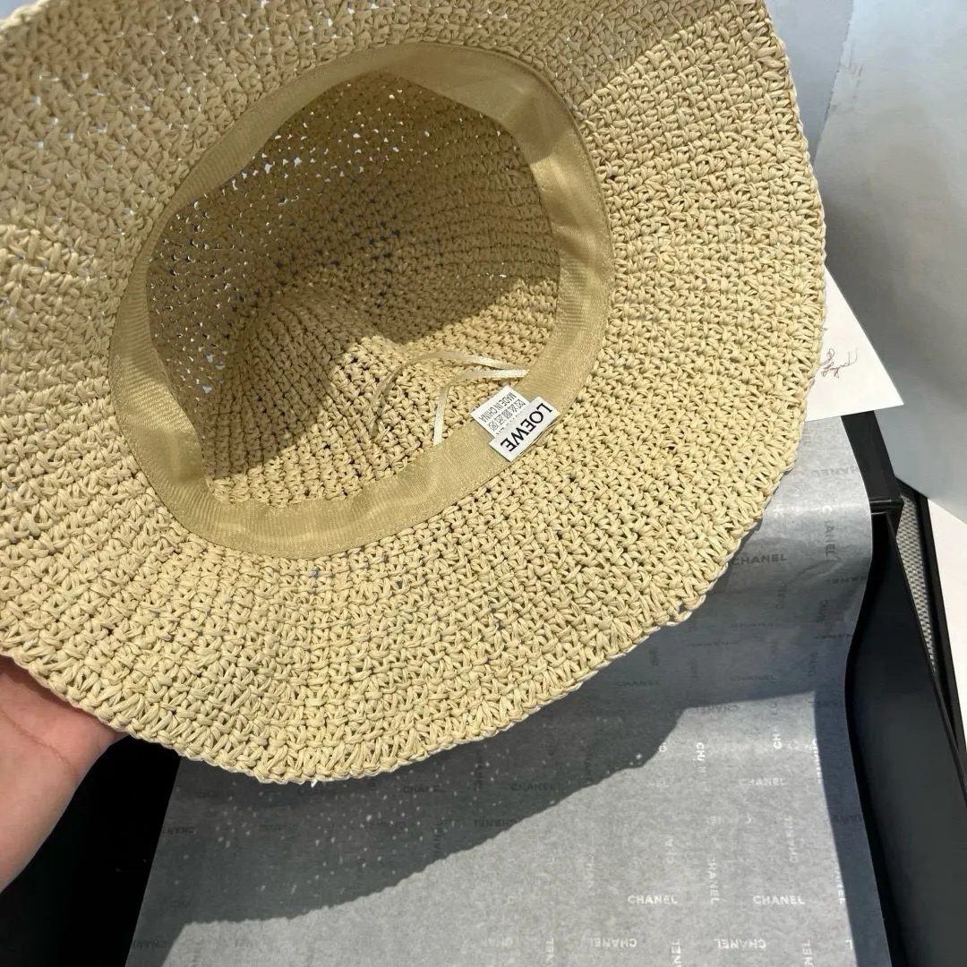 💰140¥ Loewe new straw hat, sunshade beach hat, head circumference 57cm