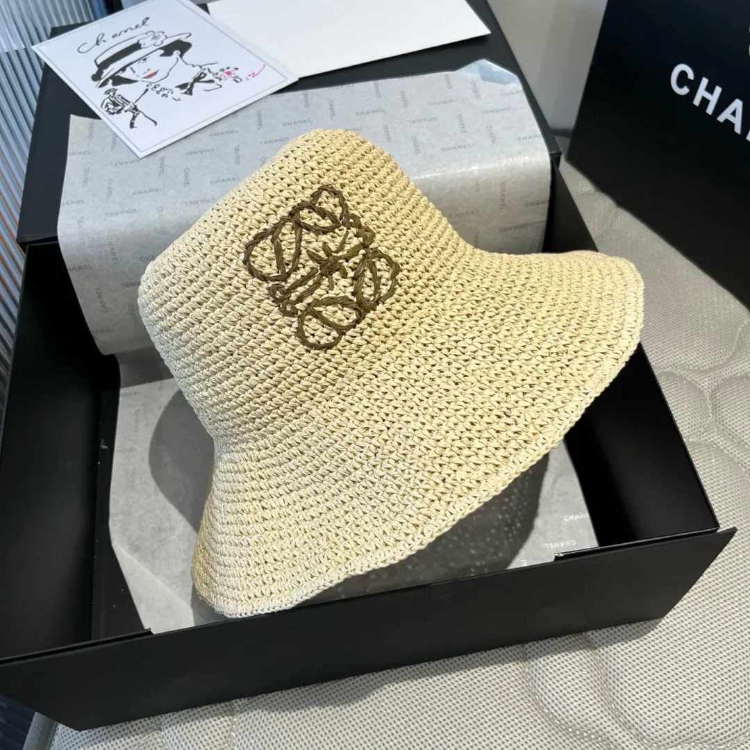 💰100¥ ＬＯＥＷＥLOEWE's new straw hat, hand-crocheted straw hat, foldable, easy to carry, head circumference 57cm