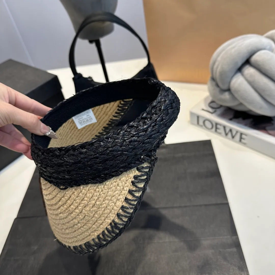 P70 LOEWE empty top hat👏High quality raffia empty top hat❤️Simple and elegant, shipped by big brands