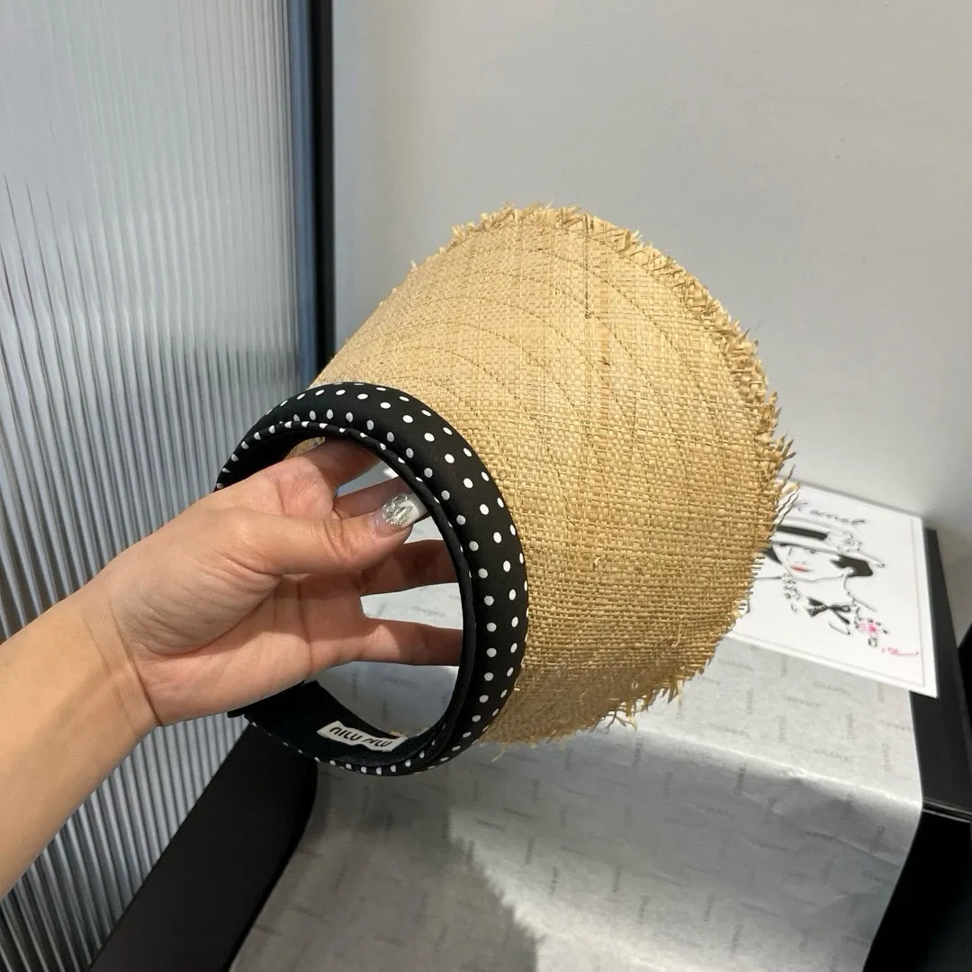 💰120¥ miumiu straw hat, headband sun hat