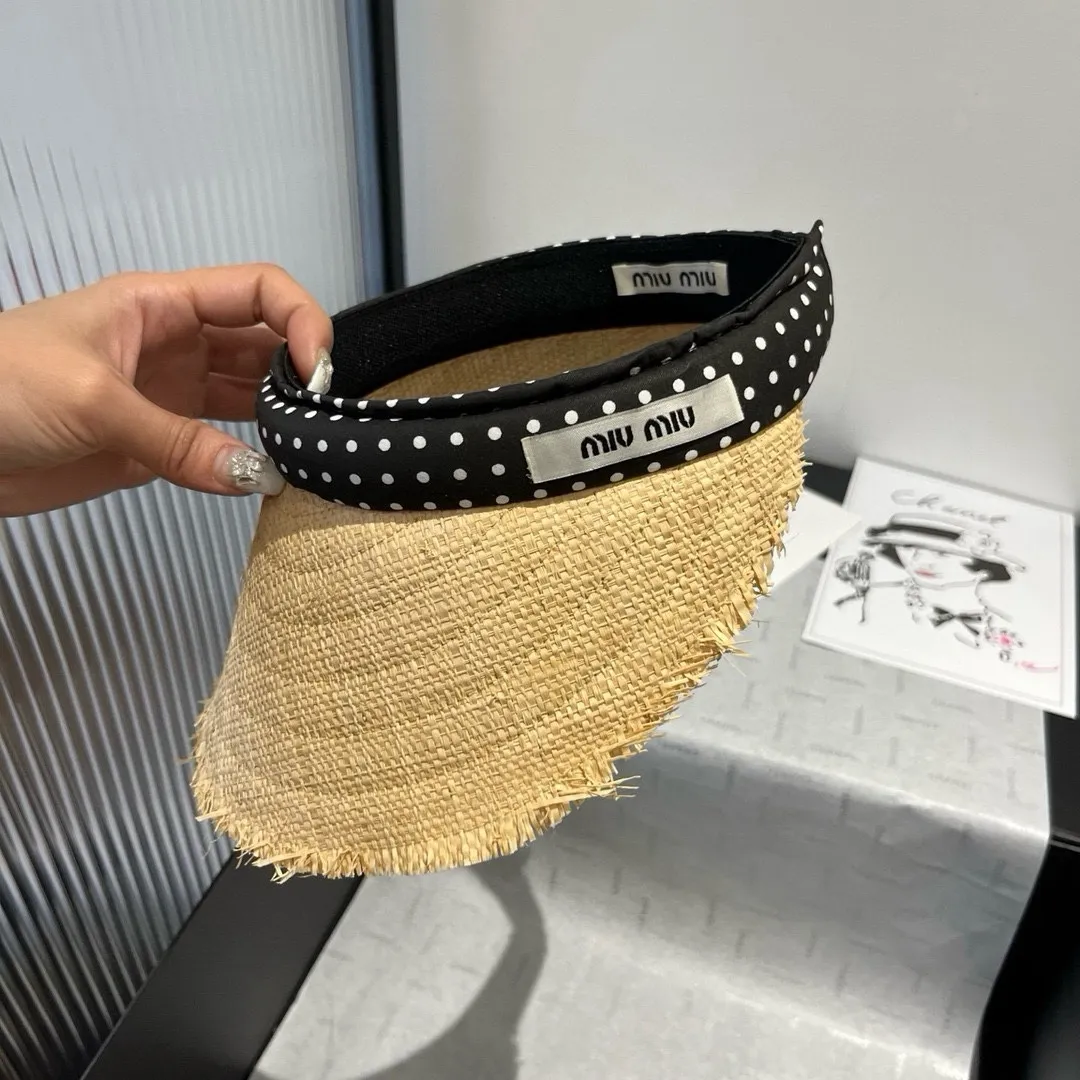 💰120¥ miumiu straw hat, headband sun hat