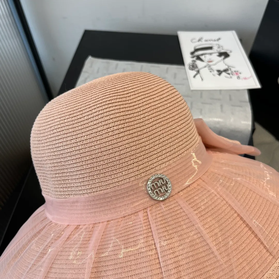 💰140¥ miumiu new bow basin hat, high-end customization, head circumference 57cm