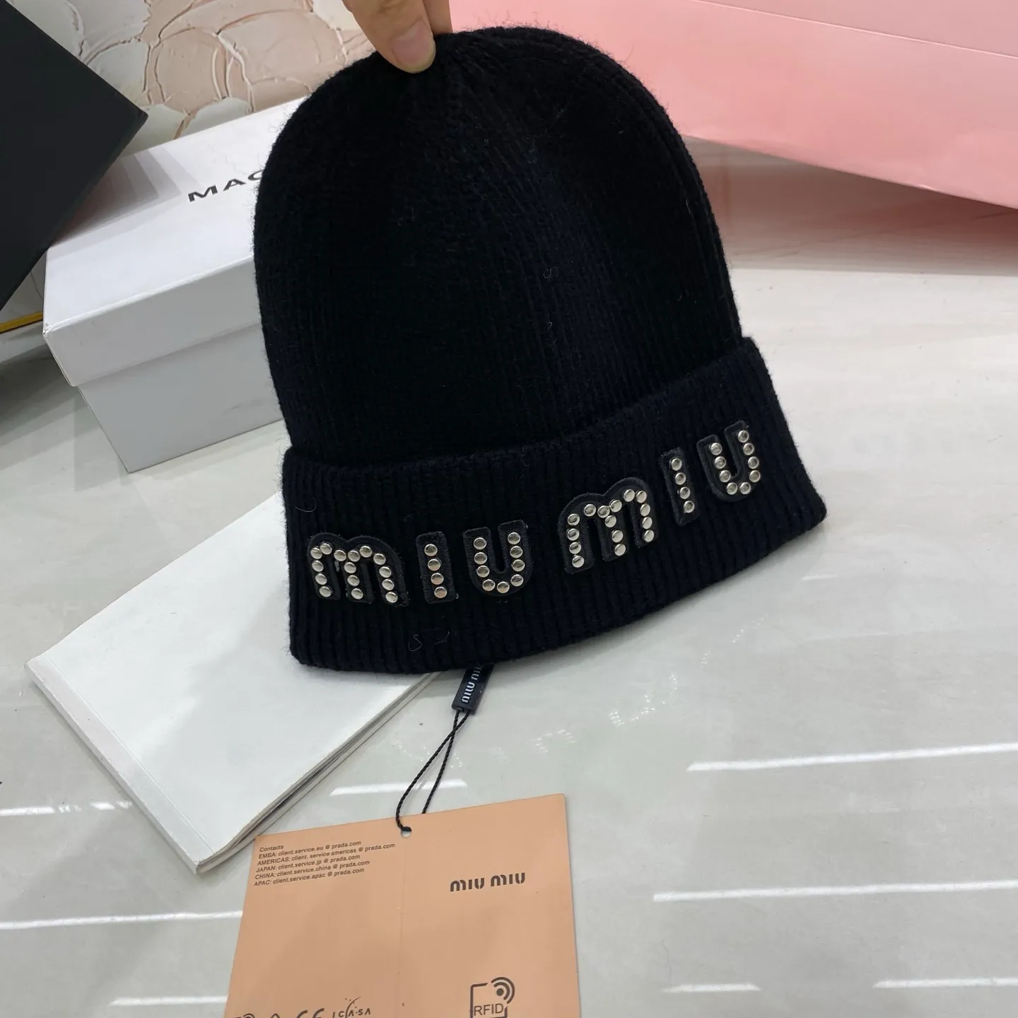 MiuMiu cashmere knit hat