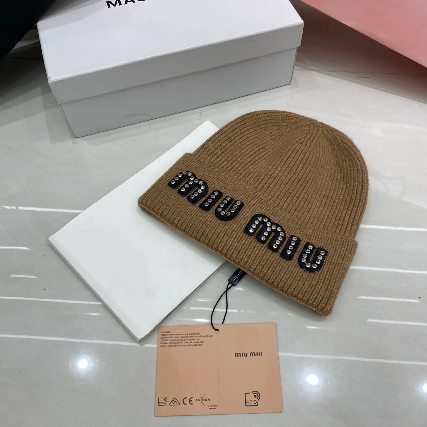 MiuMiu cashmere knit hat