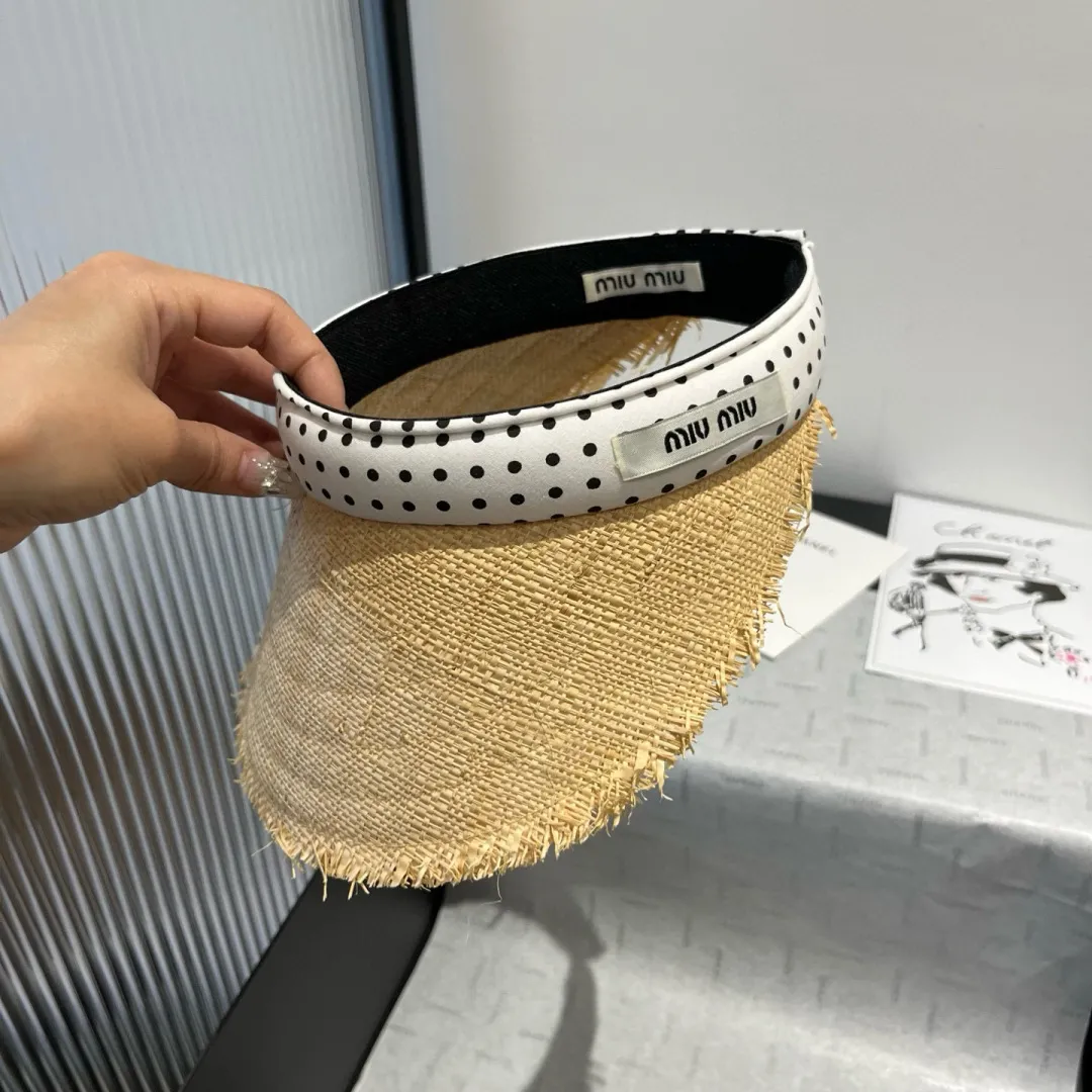 💰120¥ miumiu straw hat, headband sun hat