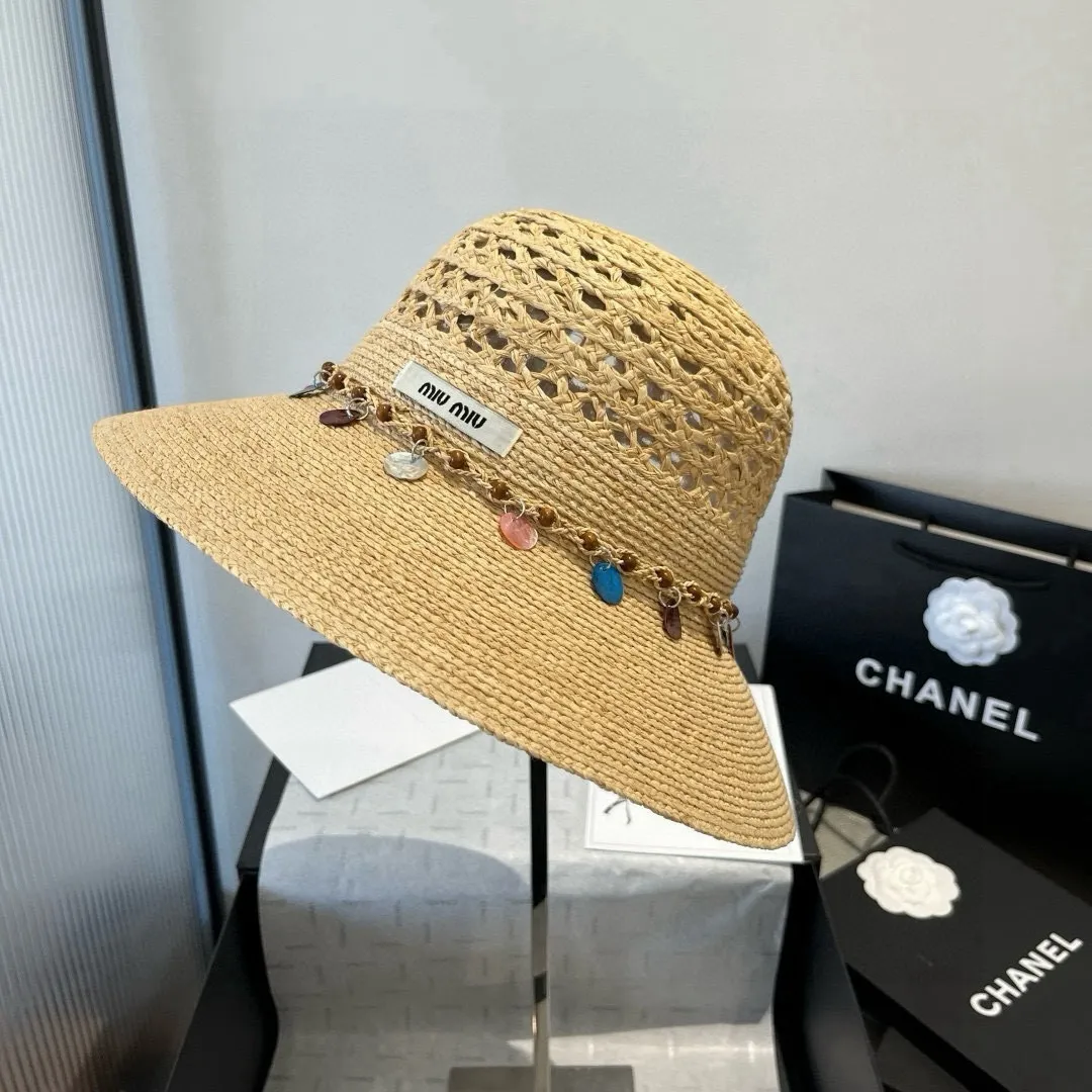 💰220 miumiu new raffia hat, head circumference 57cm