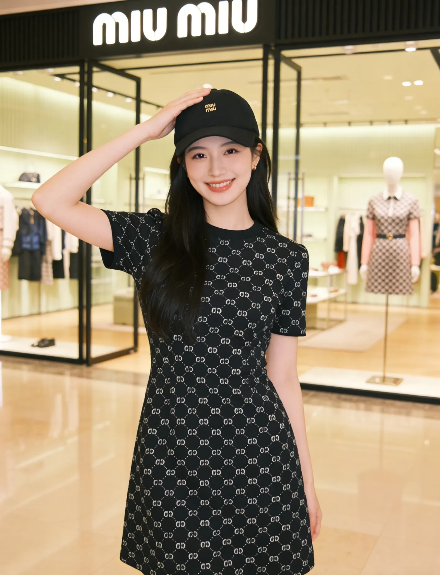 miumiu soft top spring and summer baseball cap
