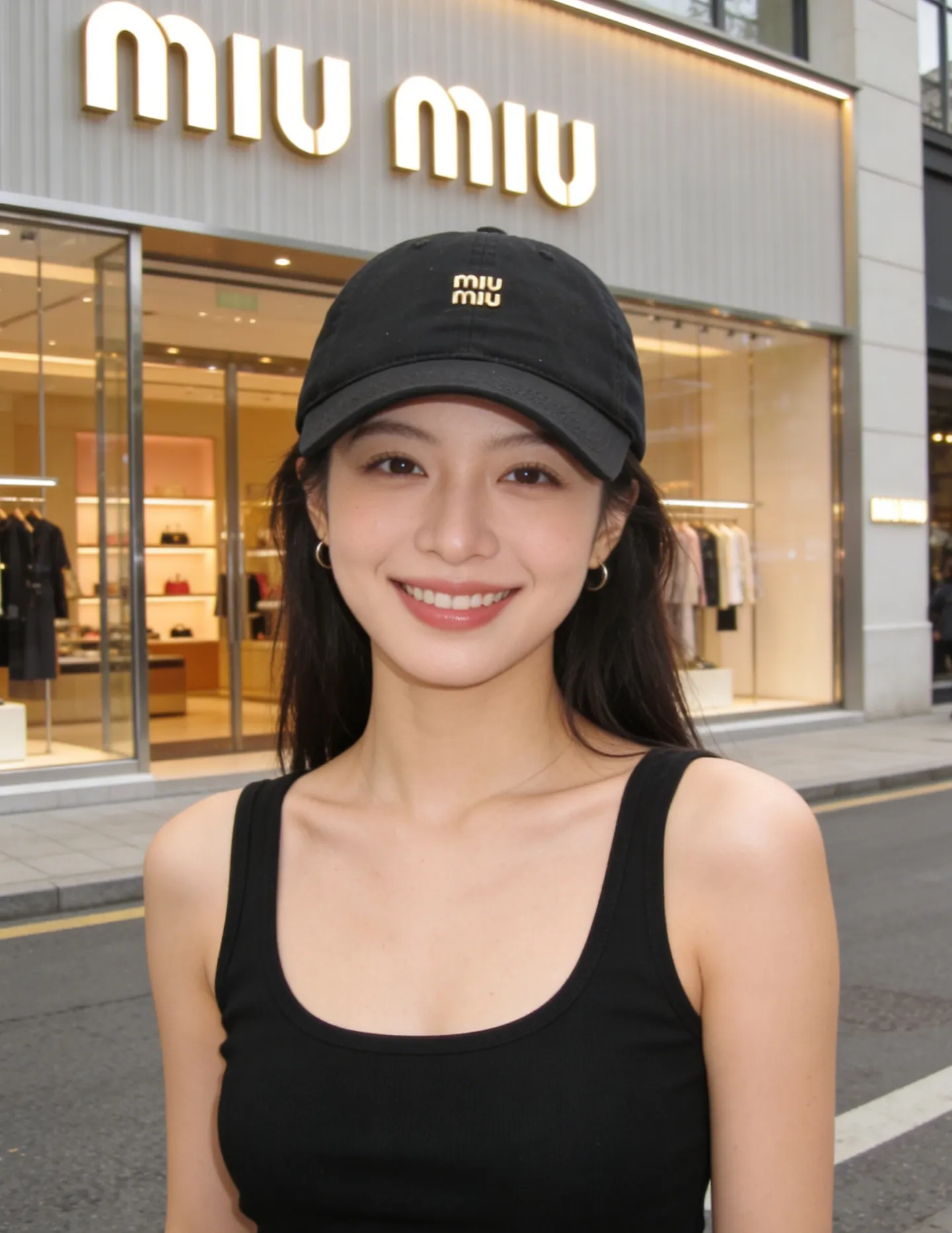 miumiu soft top spring and summer baseball cap