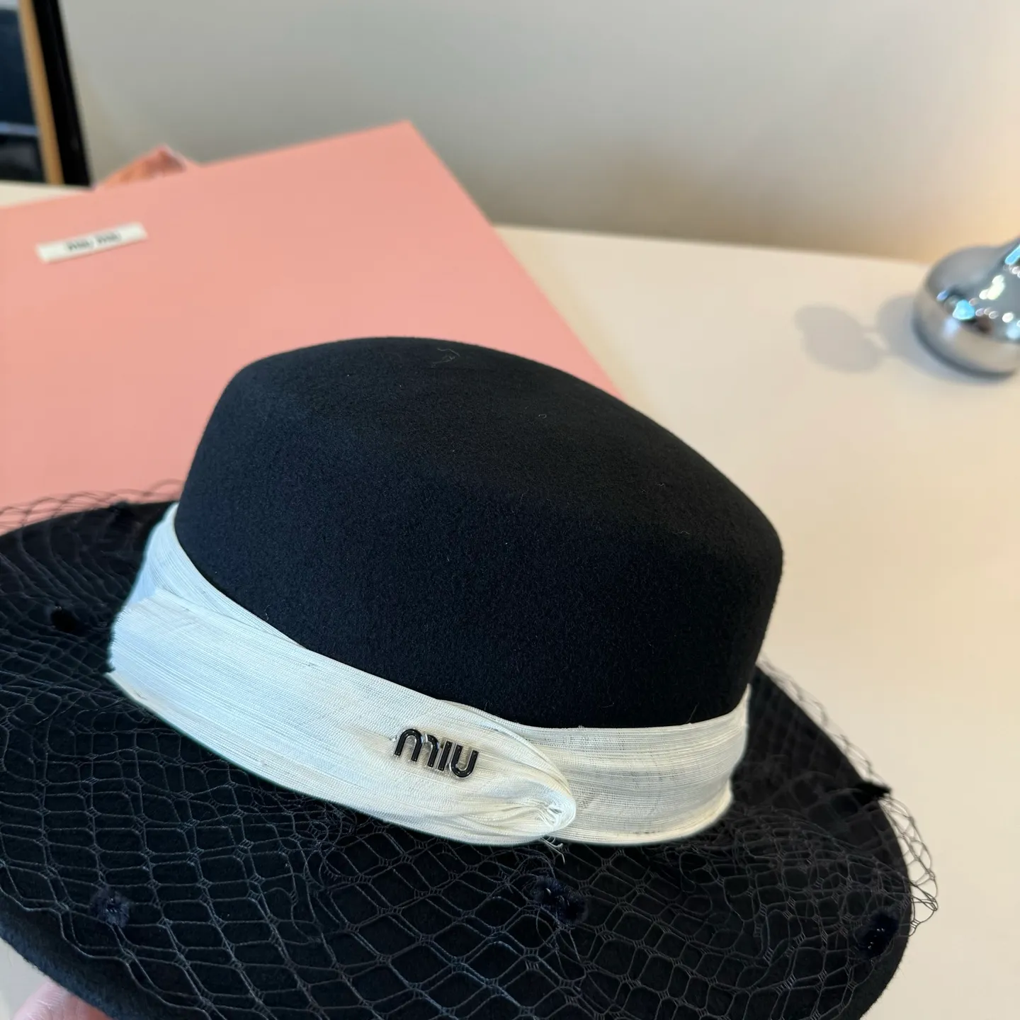 💰200¥ miumiu wool flat top, mesh hat, 100% wool🦙fabric% head circumference 57cm