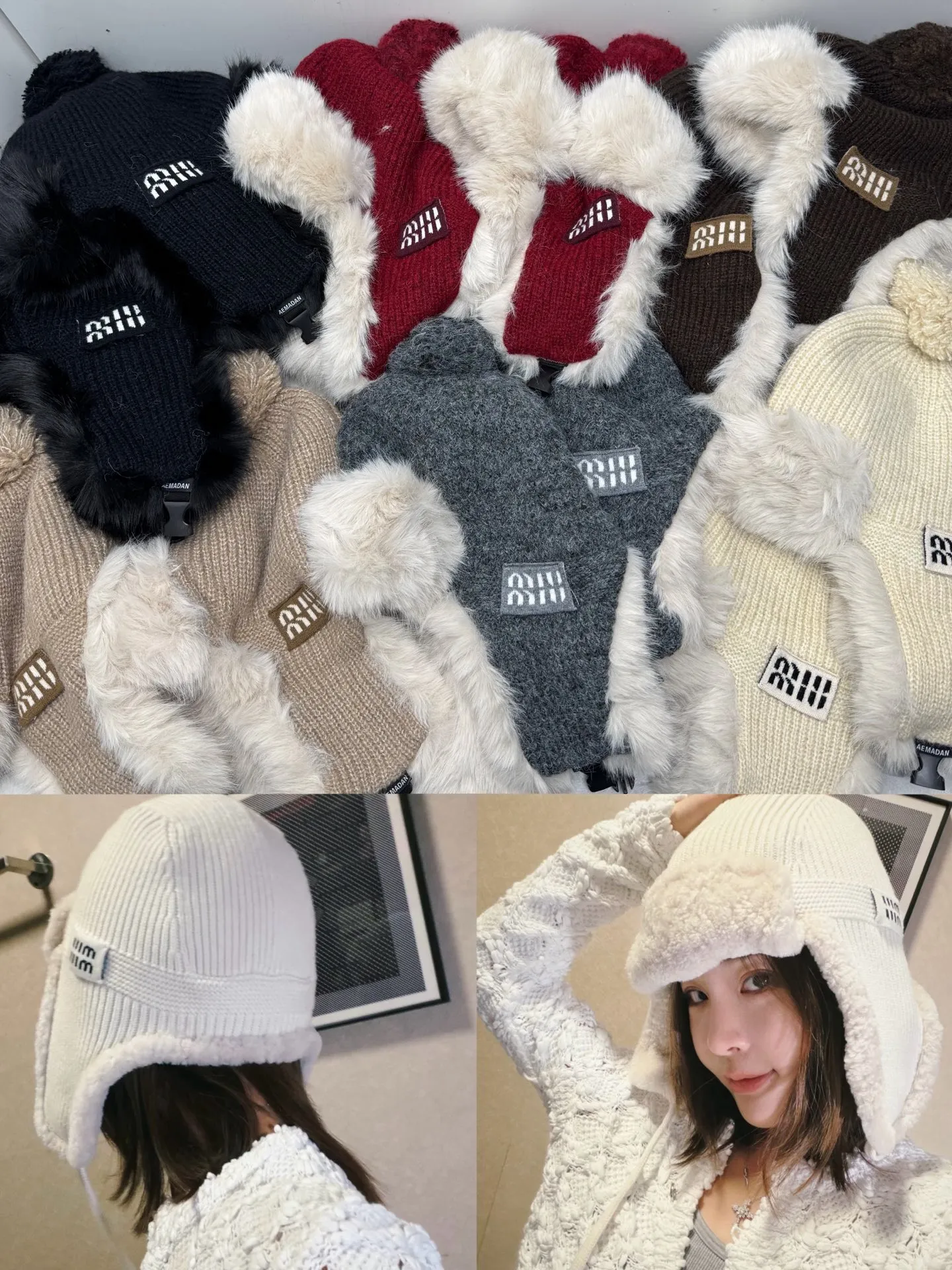 Popular style Miumiu Lei Feng hat ear protection hat