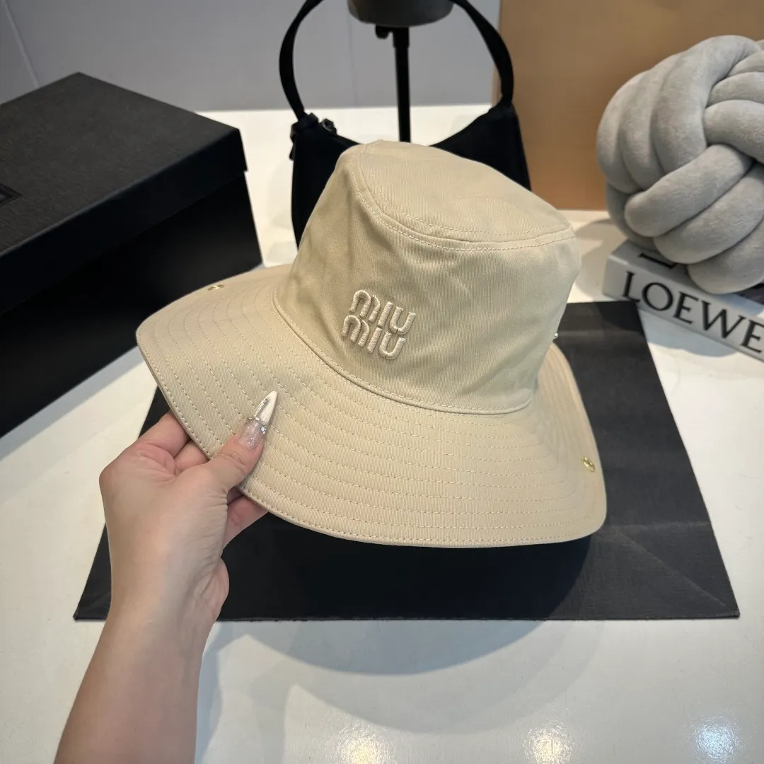 P70 miumiu counter canvas bucket hat, one-to-one mold customization, head circumference 57cm, unisex
