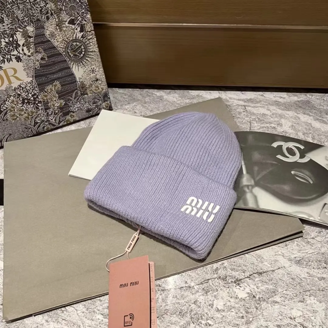 MiuMiu rabbit fur knitted hat