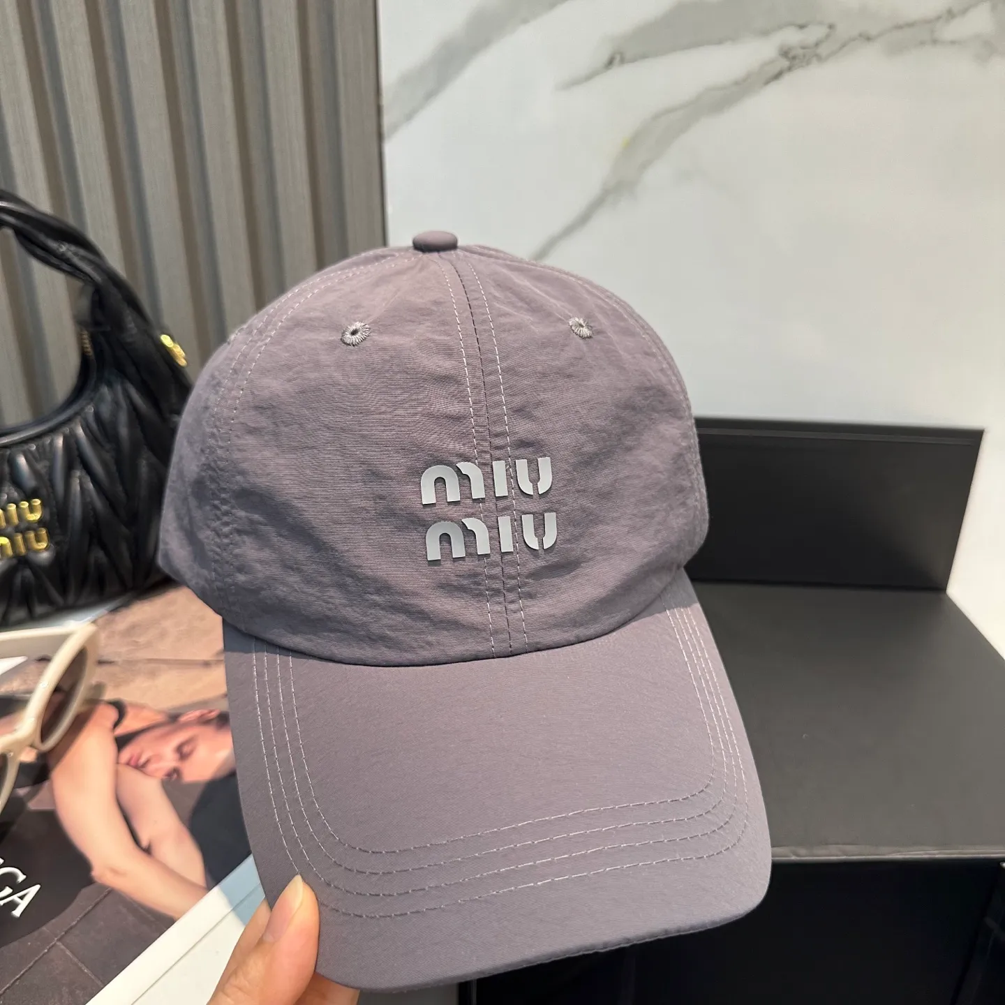P60 miumiu new quick-drying simple baseball cap 🧢Light, breathable, trendy and versatile, Xiaohongshu grows grass, poison Get your boyfriend and cool together