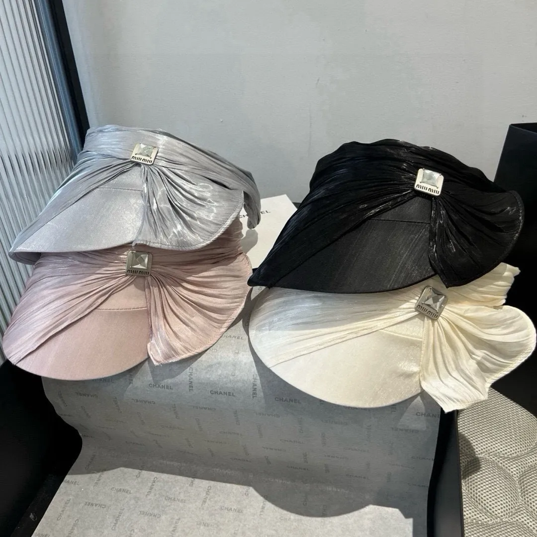 💰110¥ miumiu new silk headband, bow sun hat