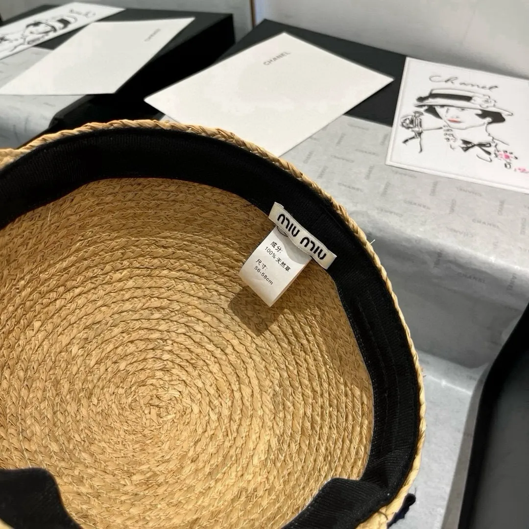 💰160¥ miumiu raffia knight hat, head circumference 57cm
