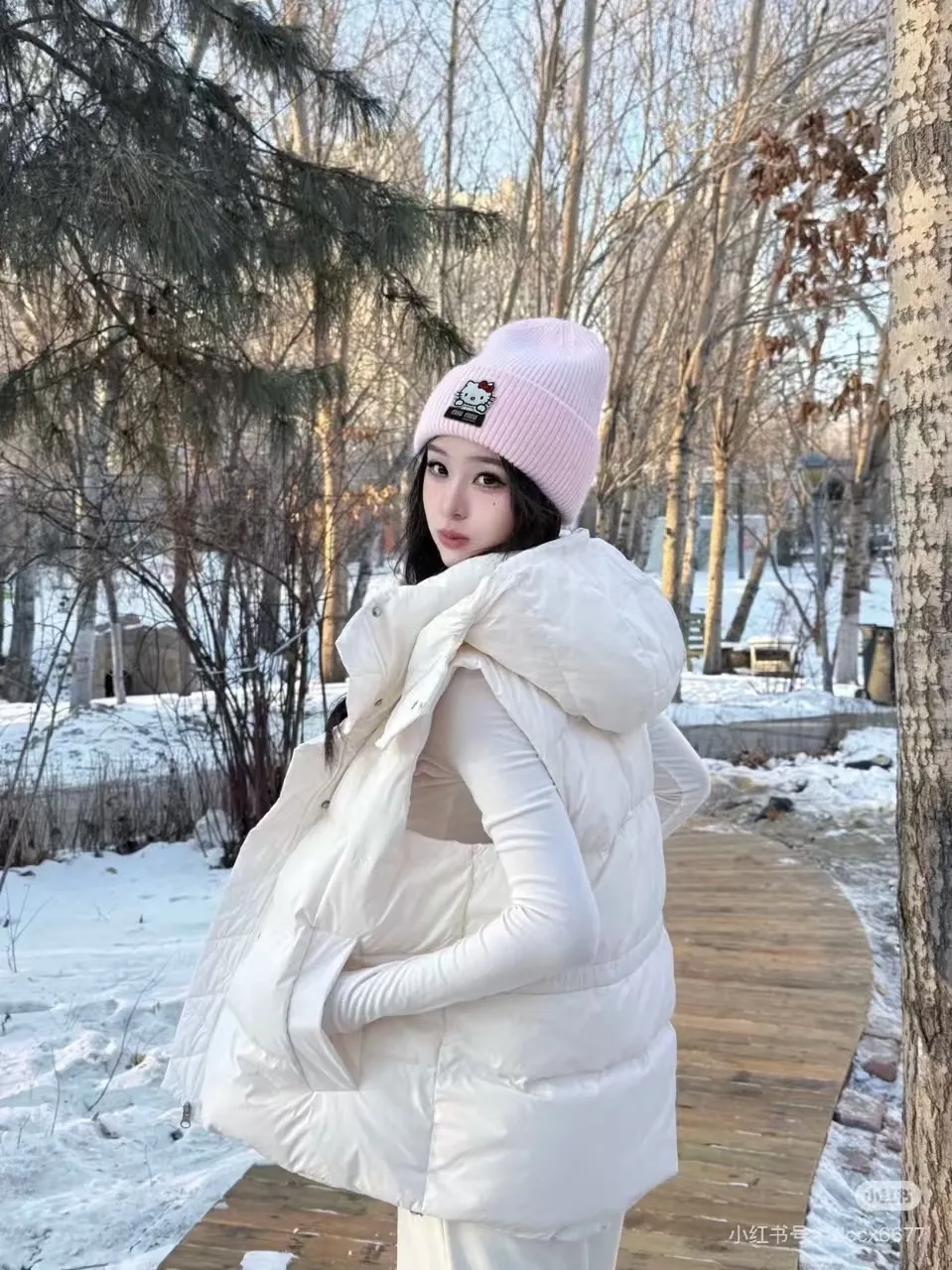 kitty Miumiu early autumn rabbit fur beanie