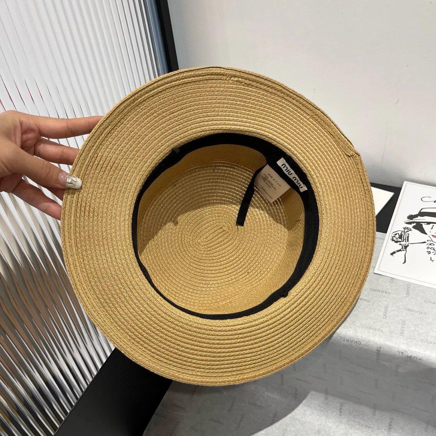 💰160¥ miumiu new flat top hat, advanced customization, head circumference 57cm