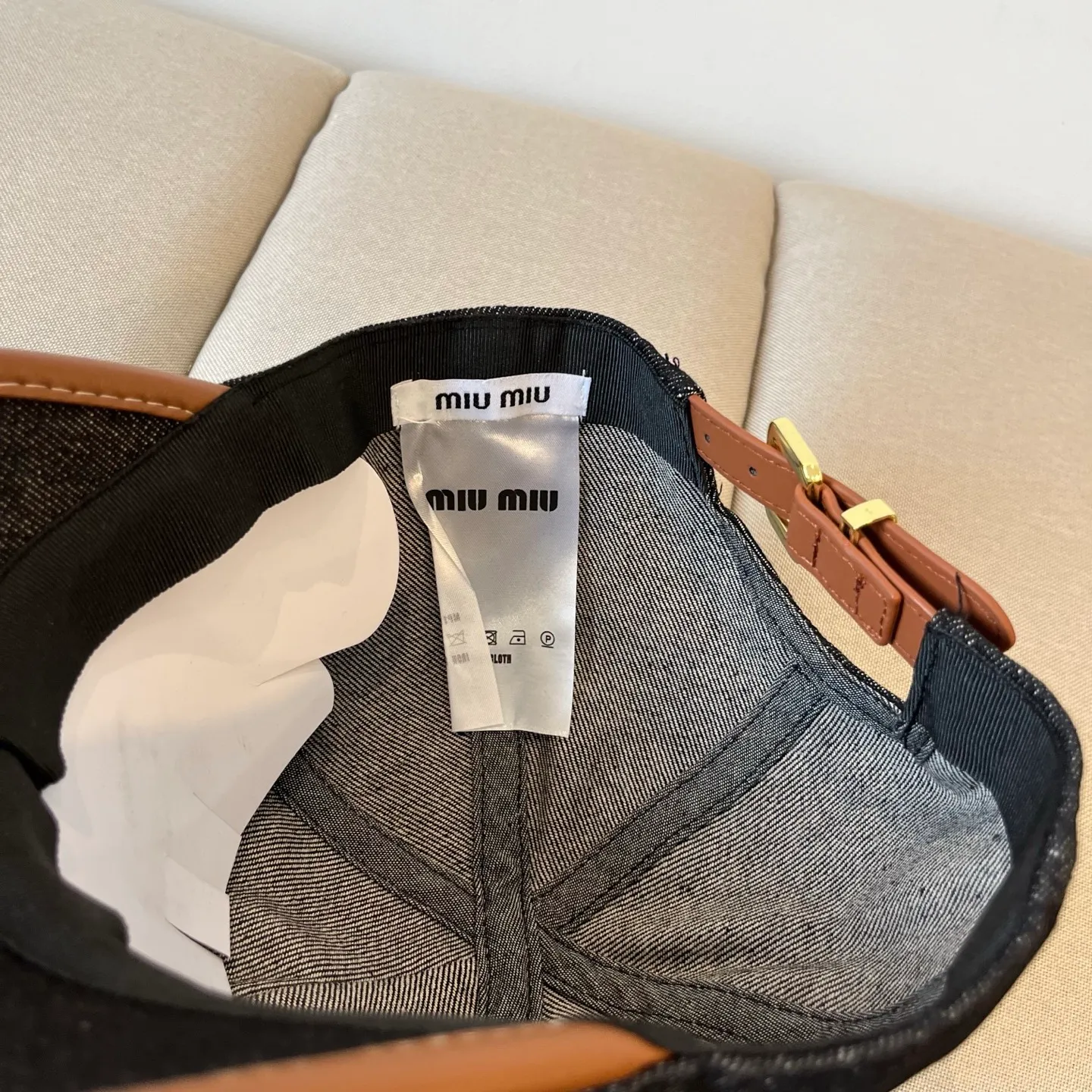 P64 miumiu original spring and summer new baseball cap, genuine mold-making and customization, the original workmanship is meticulous and the quality is superb!