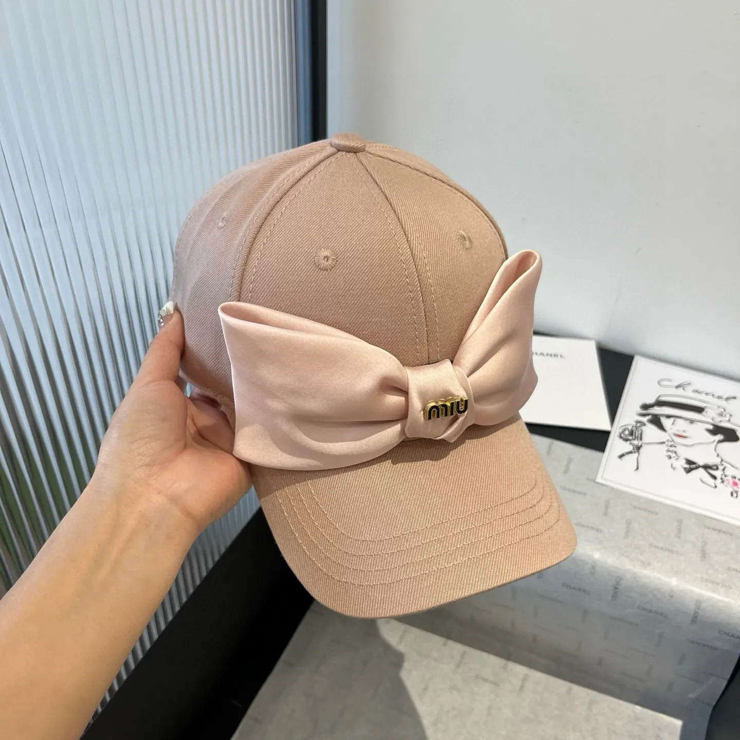 💰90¥ miumiu bow cap, high-end customization, head circumference 57cm