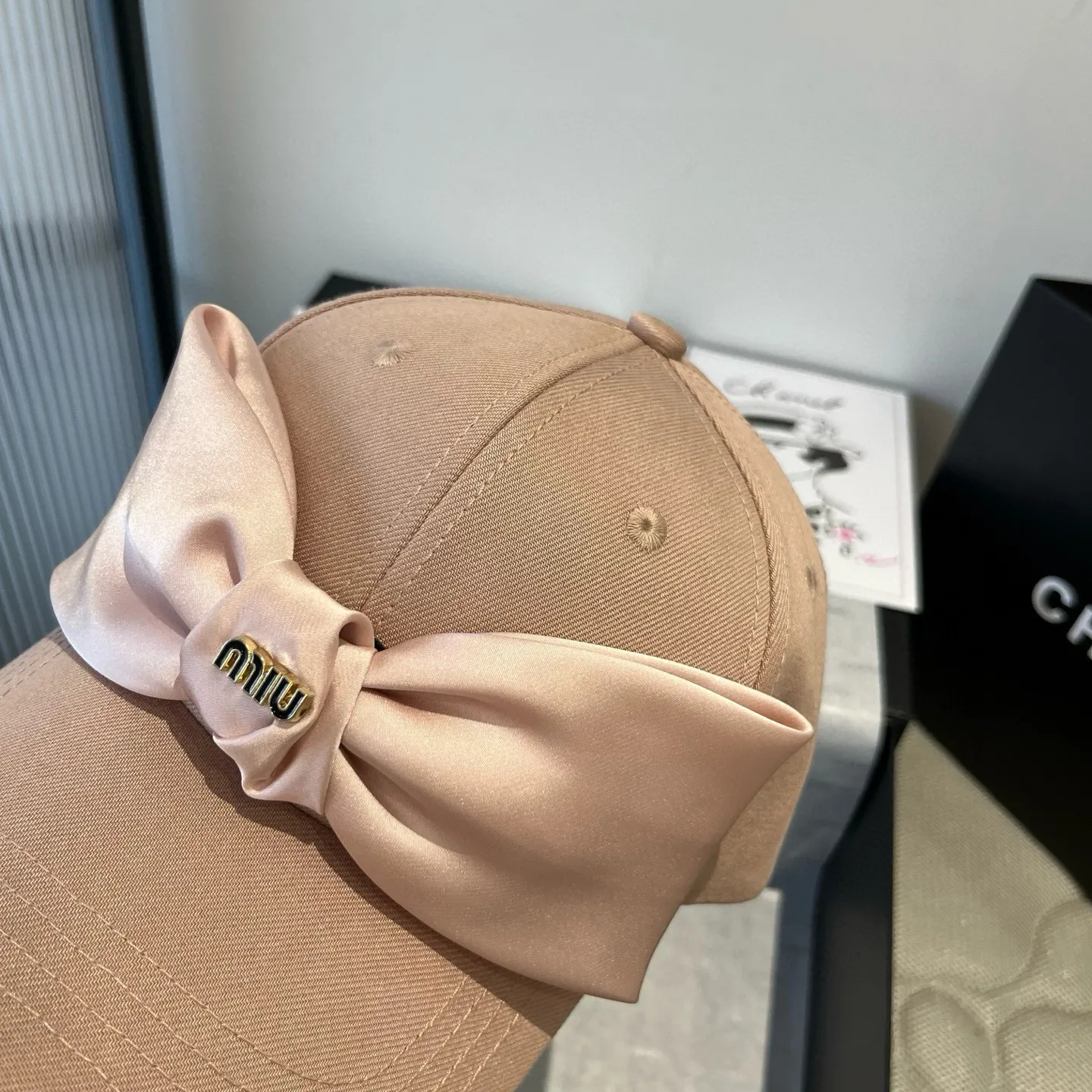 💰90¥ miumiu bow cap, high-end customization, head circumference 57cm