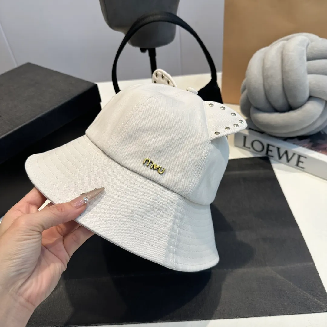 P70 miumiu high-end rabbit ear bucket hat, original quality, head circumference 57cm