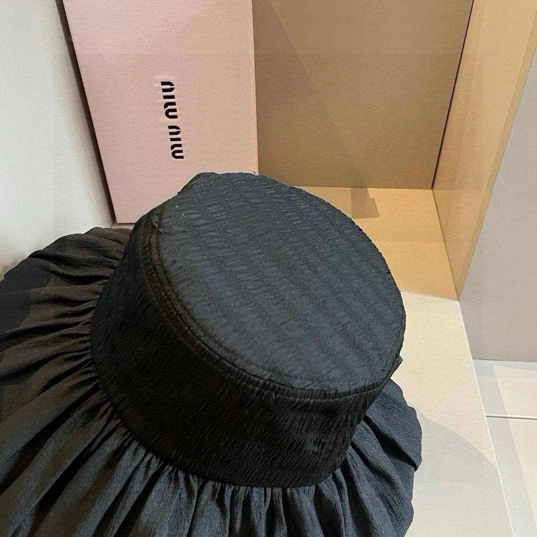 💰120¥ miumiu 2024 new sun visor, ladylike style with small fresh bow🎀Sun visor, customized high-end organza, head circumference 57cm