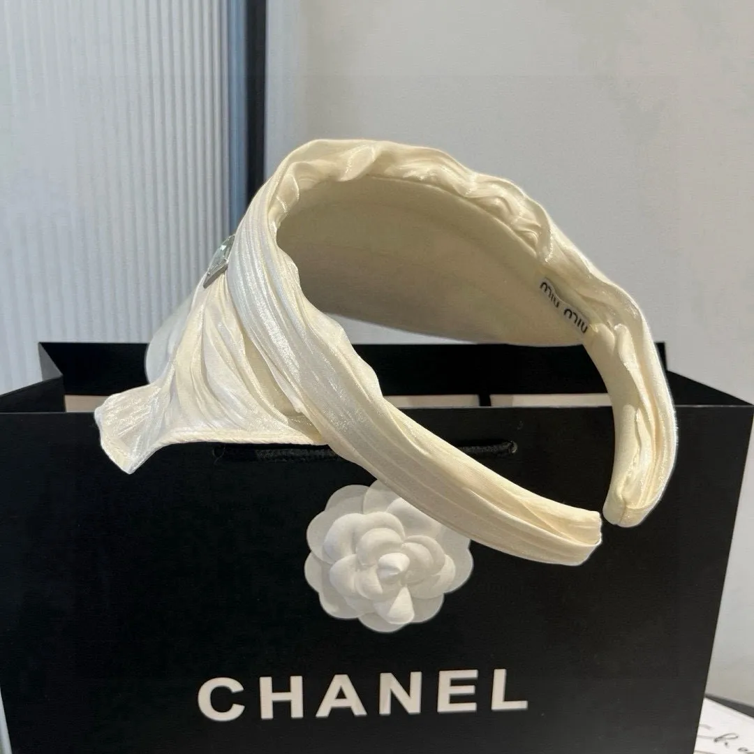 💰100¥ miumiu new silk headband, bow sun hat
