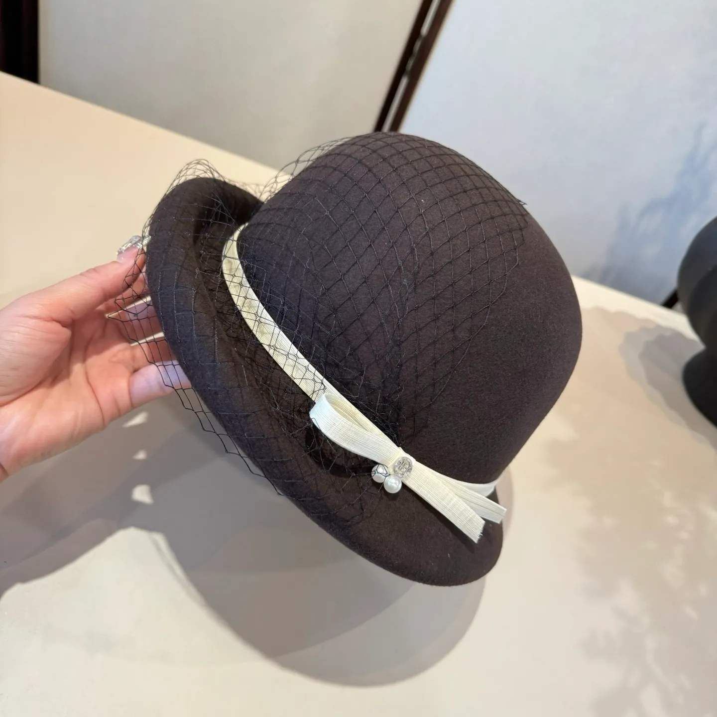 💰190¥ miumiu new wool basin hat, 100% wool fabric, head circumference 57cm